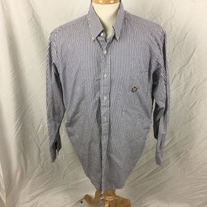 Vintage Chaps Ralph Lauren Blue/White Stripe 17 34